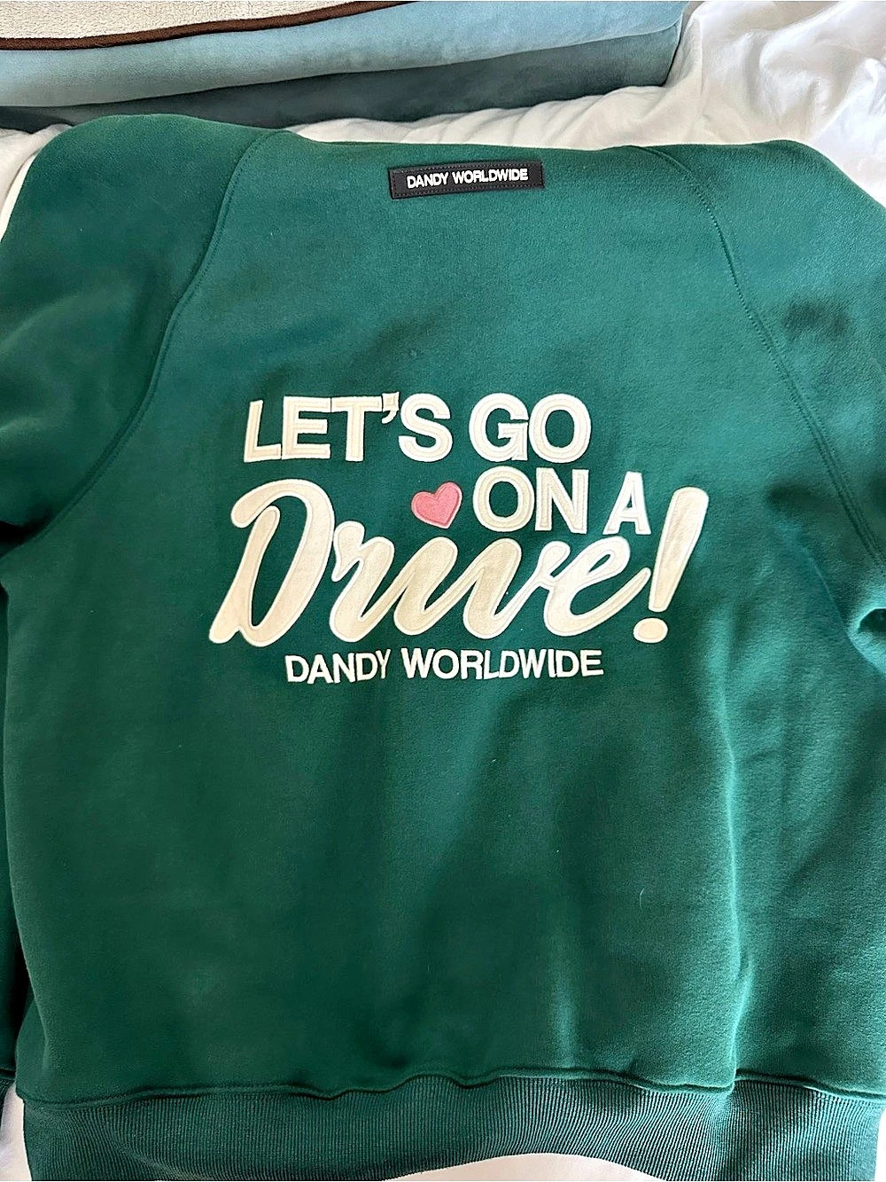 Dandy Worldwide Let's Go On A Drive Green Hoodie Women's M Oversized Pink H